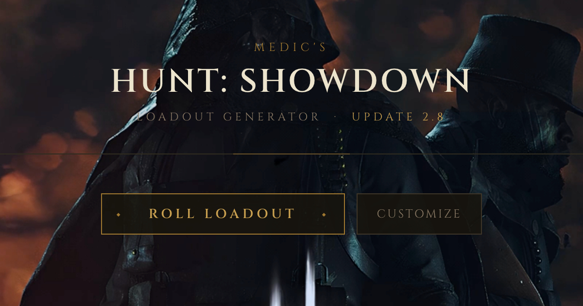 Hunt: Showdown Loadout Generator — Update 2.8 | Random Hunter Builder