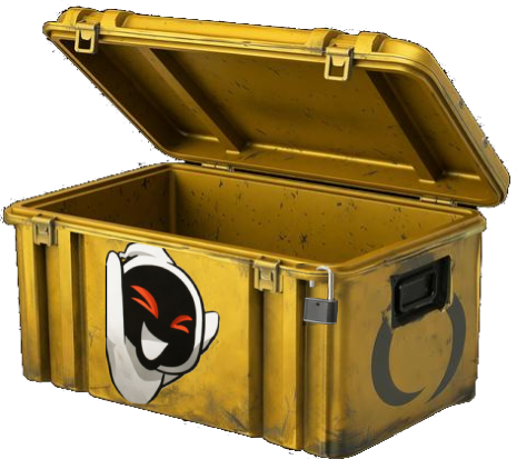 Opened case crate